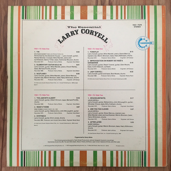 Larry Coryell - The Essential | Vanguard (VSD 75/76) - 2 Larry Coryell - The Essential | Vanguard (VSD 75/76) - 2