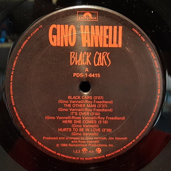 Gino Vannelli - Black Cars [Vinyl] | Polydor (PDS 1 6415) - 3