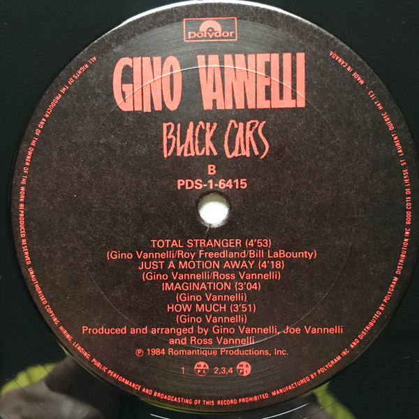Gino Vannelli - Black Cars [Vinyl] | Polydor (PDS 1 6415) - 4