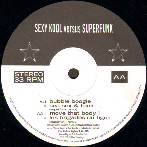 Sexy Kool Versus Superfunk - Bubble Boogie | Fiat Lux (7243 895280 6 0) - 3