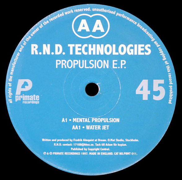 R.N.D. Technologies - Propulsion E.P. | Primate Recordings (PRMT 011) - 3 R.N.D. Technologies - Propulsion E.P. | Primate Recordings (PRMT 011) - 3