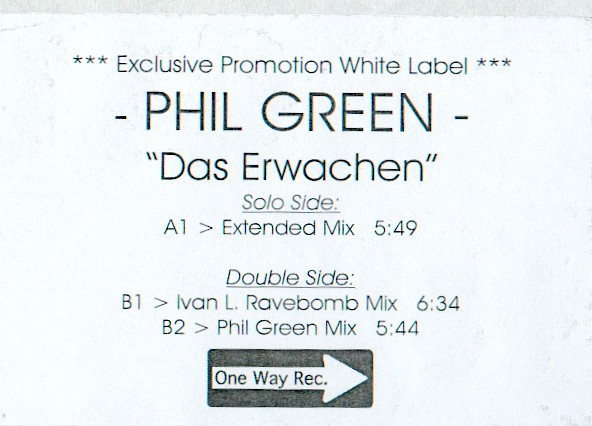 Phil Green - Das Erwachen | One Way Records (OW021-2) - main Phil Green - Das Erwachen | One Way Records (OW021-2) - main