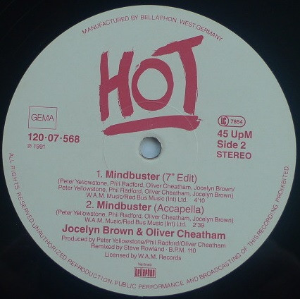 Jocelyn Brown & Oliver Cheatham - Mindbuster | Hot (120·07·568) - 4 Jocelyn Brown & Oliver Cheatham - Mindbuster | Hot (120·07·568) - 4