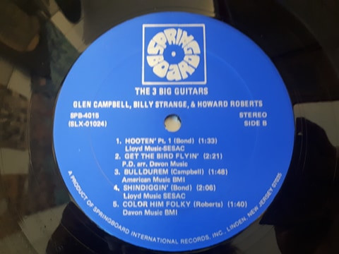 Glen Campbell , Billy Strange , Howard Roberts - The 3 Big Guitars | Springboard (SP-4015) - 4 Glen Campbell , Billy Strange , Howard Roberts - The 3 Big Guitars | Springboard (SP-4015) - 4