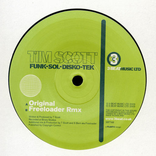 Tim Scott - Funk-Sol-Disco-Tek | 3 Beat Music Ltd. (3BTT68) - main