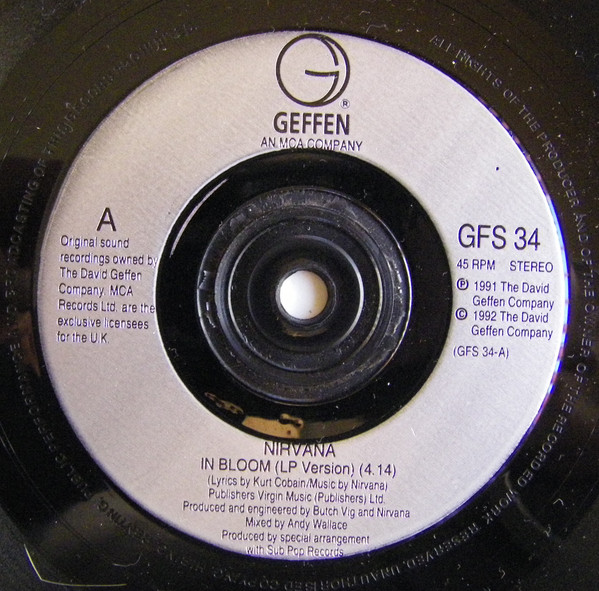 Nirvana - In Bloom | Geffen Records (GFS 34) - 3