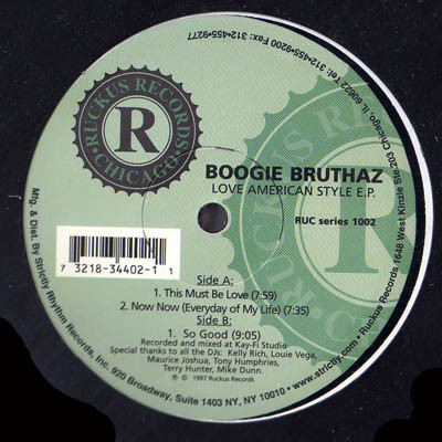 Boogie Bruthaz - Love American Style E.P. | Ruckus Records (RUC series 1002) - main