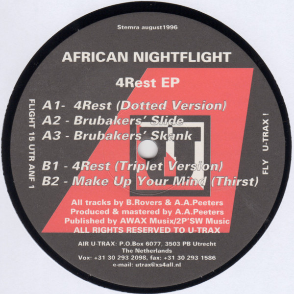 African Nightflight - 4Rest EP | U-Trax (15 UTR ANF 1)
