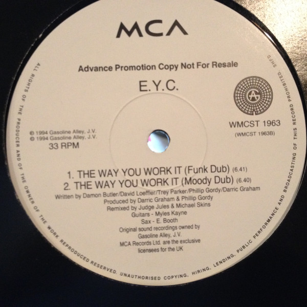 E.Y.C. - The Way You Work It | MCA Records (WMCST 1963) - main E.Y.C. - The Way You Work It | MCA Records (WMCST 1963) - main