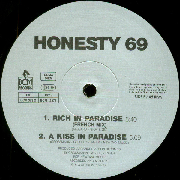 Honesty 69 - Rich In Paradise | BCM Records (BCM 12373) - 4 Honesty 69 - Rich In Paradise | BCM Records (BCM 12373) - 4