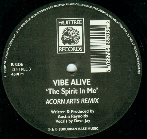 Vibe Alive - The Spirit In Me | Fruittree Records (12 FTREE 3) - 2