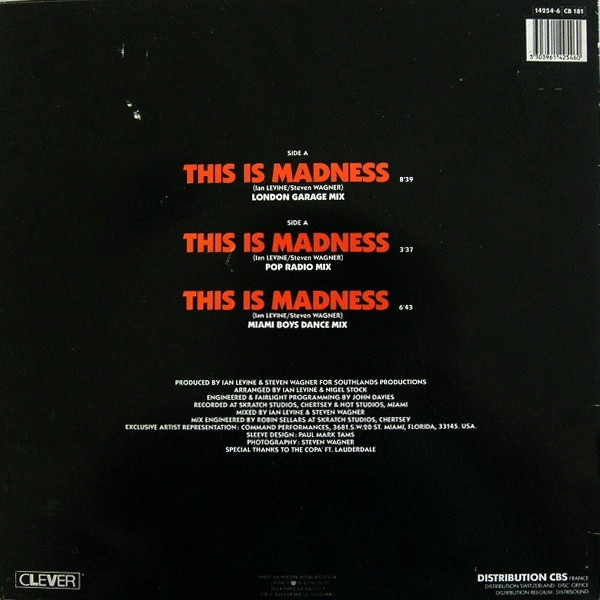 Evelyn Thomas - This Is Madness | Clever (CLE 14254-6) - 2 Evelyn Thomas - This Is Madness | Clever (CLE 14254-6) - 2