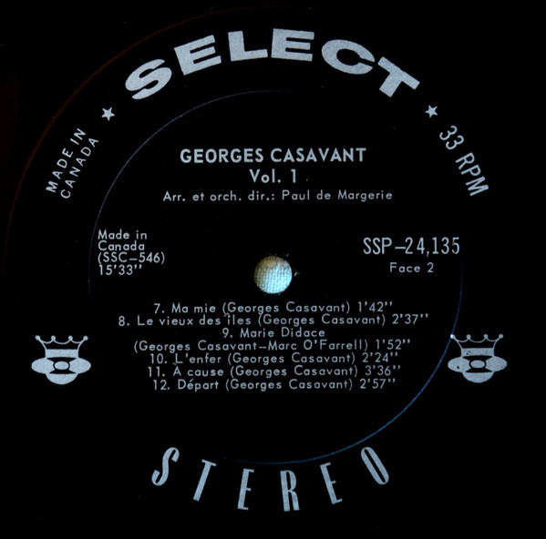 Georges Casavant - Vol.1 | Select (SSP-24.135) - 4