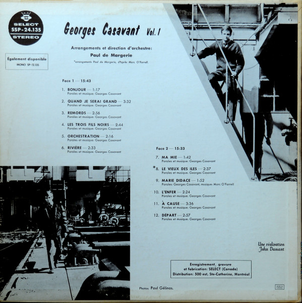 Georges Casavant - Vol.1 | Select (SSP-24.135) - 2