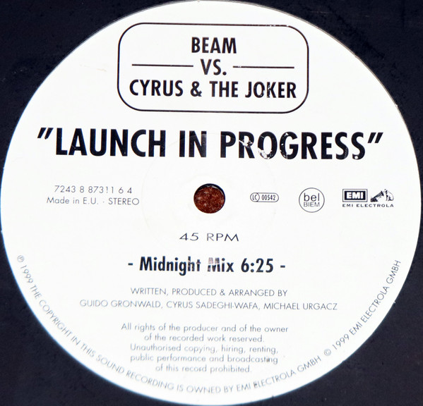 Beam Vs. Cyrus & The Joker - Launch In Progress | EMI Electrola (7243 8 87311 6 4) - 3 Beam Vs. Cyrus & The Joker - Launch In Progress | EMI Electrola (7243 8 87311 6 4) - 3