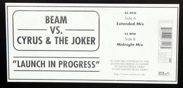 Beam Vs. Cyrus & The Joker - Launch In Progress | EMI Electrola (7243 8 87311 6 4) - 4 Beam Vs. Cyrus & The Joker - Launch In Progress | EMI Electrola (7243 8 87311 6 4) - 4