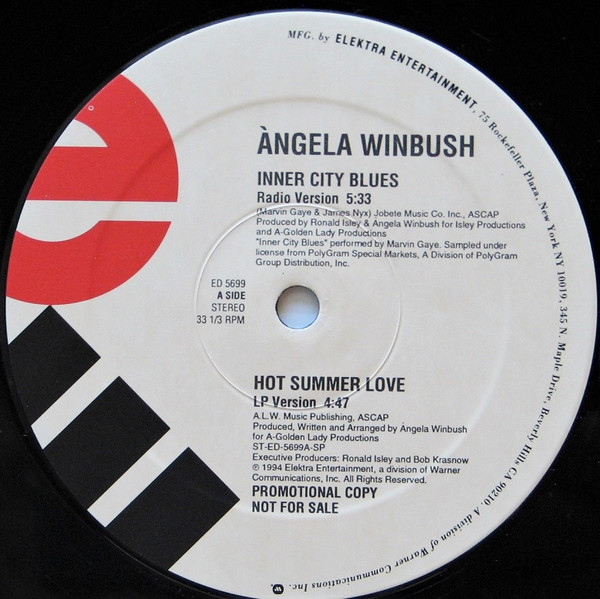 Àngela Winbush - Inner City Blues / Hot Summer Love | Elektra (ED 5699)