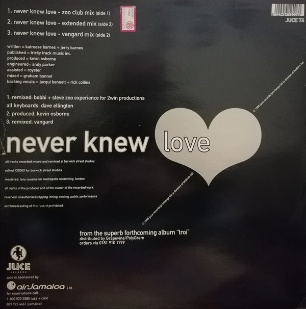 Troi - Never Knew Love | Juce Records (JUCE T4) - 2 Troi - Never Knew Love | Juce Records (JUCE T4) - 2