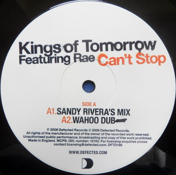 Kings Of Tomorrow Featuring Rae - Can't Stop | Defected (DFTD186) - 2 Kings Of Tomorrow Featuring Rae - Can't Stop | Defected (DFTD186) - 2