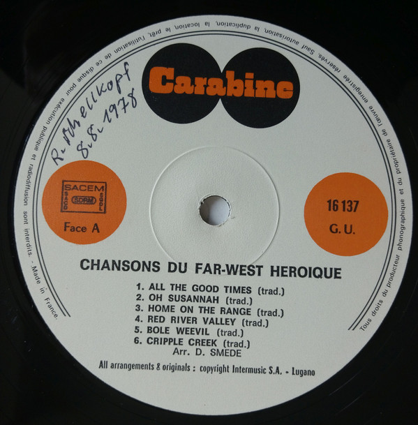 Unknown Artist - Chansons Du Far-West Héroique | Carabine (16 137 GU) - 2 Unknown Artist - Chansons Du Far-West Héroique | Carabine (16 137 GU) - 2