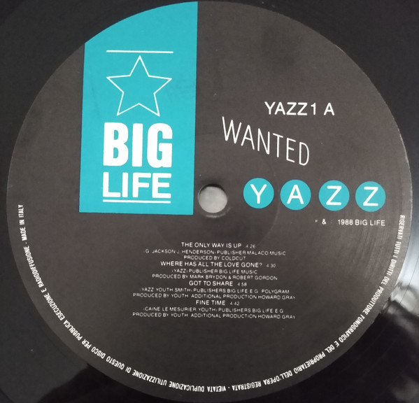Yazz - Wanted | Big Life (YAZZ 1) - 3