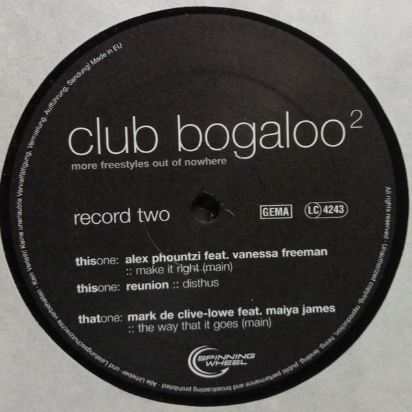 Various - Club Bogaloo 2 - More Freestyles Out Of Nowhere | Spinning Wheel Records (SW-LP-1026) - 3 Various - Club Bogaloo 2 - More Freestyles Out Of Nowhere | Spinning Wheel Records (SW-LP-1026) - 3