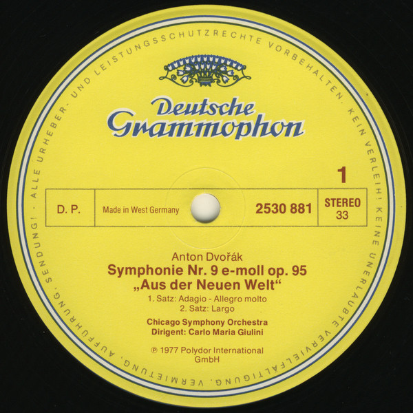 Symphonie Nr. 9 „Aus Der Neuen Welt“ = "From The New World"