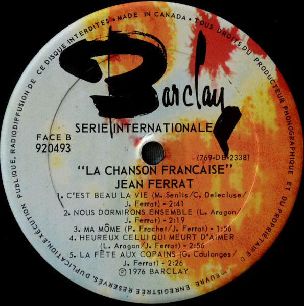 Jean Ferrat - La Chanson Francaise 3 | Barclay (920493) - 4 Jean Ferrat - La Chanson Francaise 3 | Barclay (920493) - 4