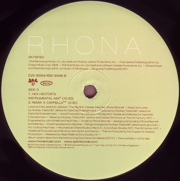 Rhona - Satisfied | Epic (E2S 16564) - main