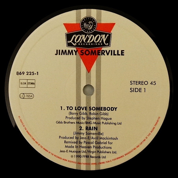 Jimmy Somerville - To Love Somebody | London Records (869 225-1) - 3