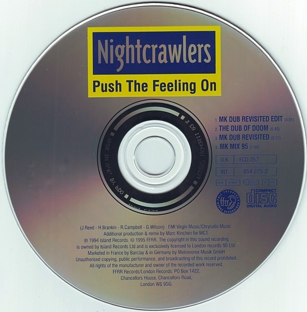Nightcrawlers - Push The Feeling On (New MK Mixes For '95) | FFRR (FCD 257) - 4