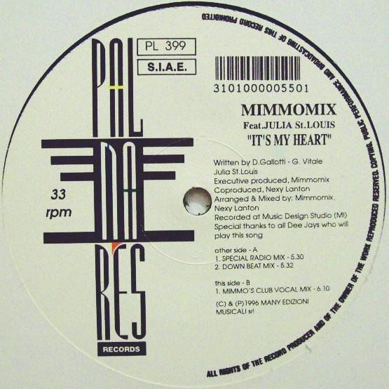 Mimmo Mix Feat. Julia St. Louis - It's My Heart | Palmares Records (PL 399) - main
