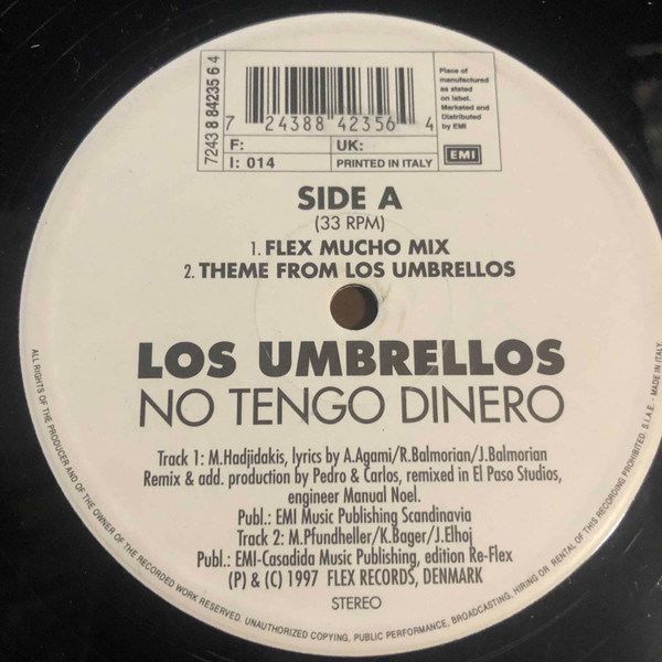 Los Umbrellos - No Tengo Dinero | EMI (7243 8 84235 6 4) - 2