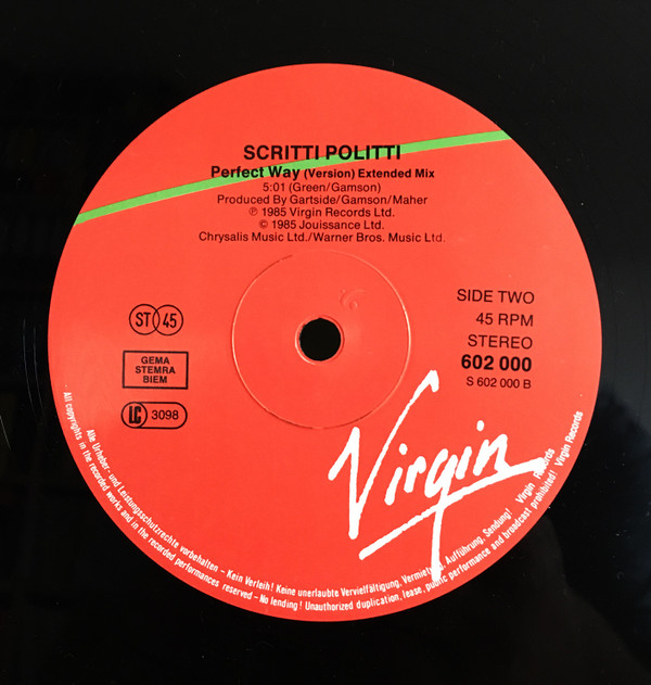 Scritti Politti - Perfect Way | Virgin (602000-213) - 4