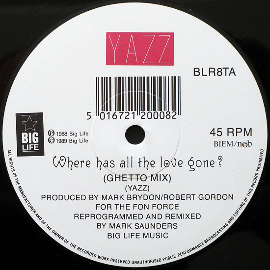 Yazz - Where Has All The Love Gone? | Big Life (BLR8T) - 3