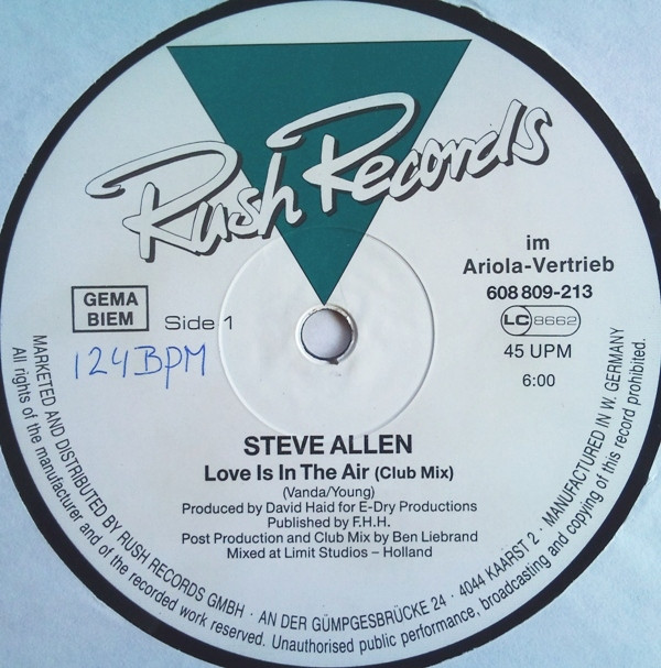 Steve Allen - Love Is In The Air | Rush Records (608 809-213) - 3