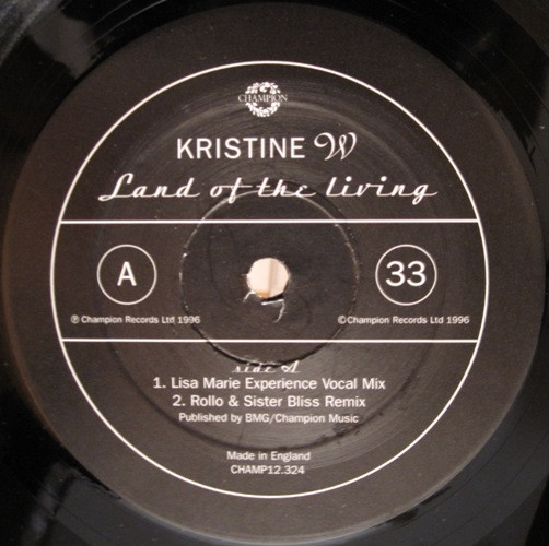 Kristine W - Land Of The Living | Champion (CHAMP12.324) - 3