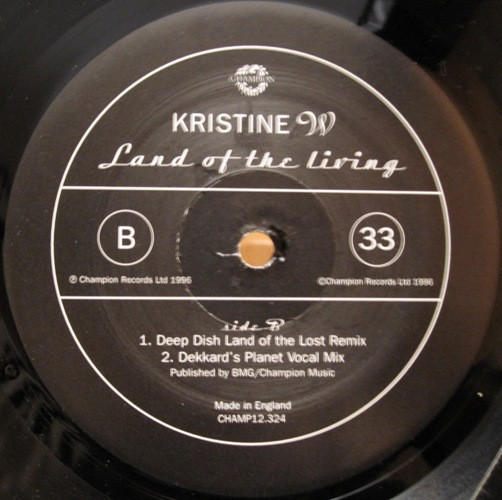 Kristine W - Land Of The Living | Champion (CHAMP12.324) - 4