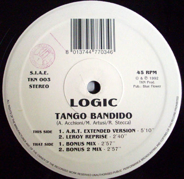 Logic - Tango Bandido | TKN Productions (TKN 003) - main Logic - Tango Bandido | TKN Productions (TKN 003) - main