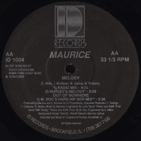 Maurice - Out Of Nowhere / Melody | ID Records (ID 1004) - 2