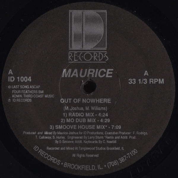 Maurice - Out Of Nowhere / Melody | ID Records (ID 1004) - main