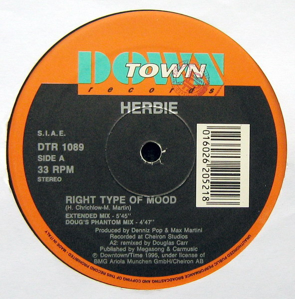 Herbie - Right Type Of Mood | Downtown (DTR 1089) - main Herbie - Right Type Of Mood | Downtown (DTR 1089) - main