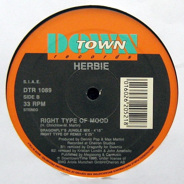 Herbie - Right Type Of Mood | Downtown (DTR 1089) - 2 Herbie - Right Type Of Mood | Downtown (DTR 1089) - 2