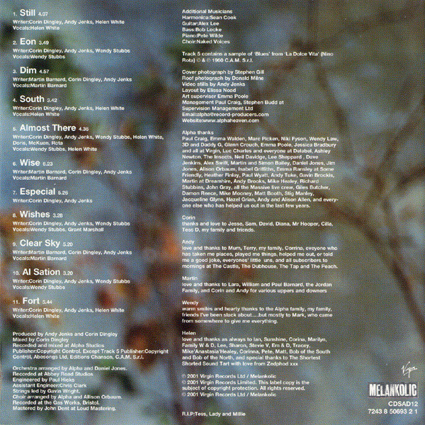 Alpha - The Impossible Thrill | Melankolic (CDSAD12) - 4