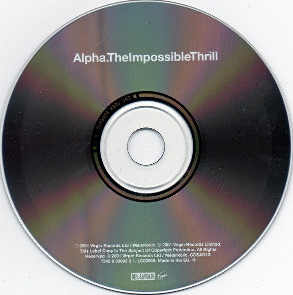 Alpha - The Impossible Thrill | Melankolic (CDSAD12) - 3