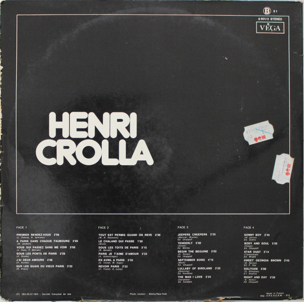 Henri Crolla - Il Était Une Fois À Paris Et New-York | Vega (8 601 02) - 4 Henri Crolla - Il Était Une Fois À Paris Et New-York | Vega (8 601 02) - 4
