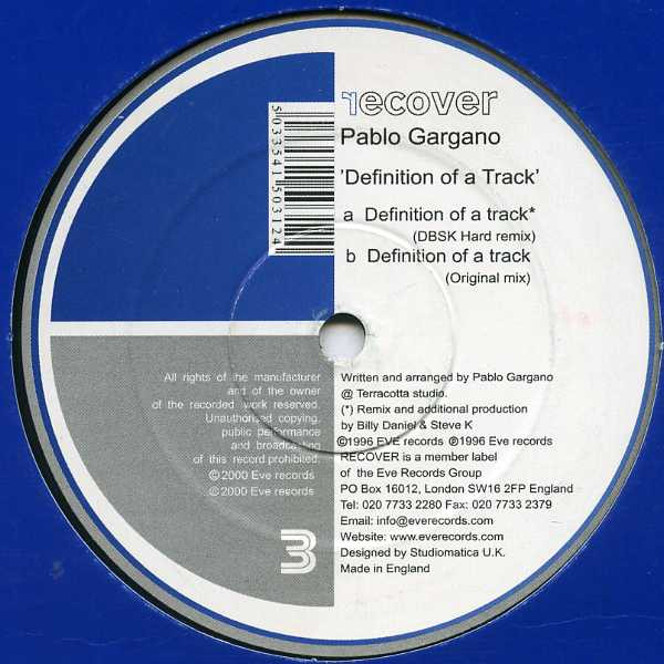 Pablo Gargano - Definition Of A Track | Recover (RECOVER 3) - main Pablo Gargano - Definition Of A Track | Recover (RECOVER 3) - main