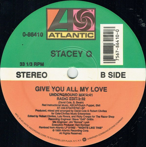 Stacey Q - Give You All My Love | Atlantic (0-86410) - 4