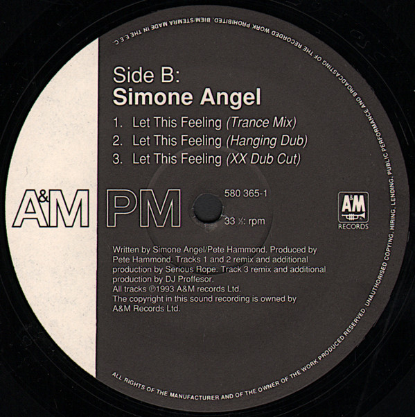 Simone Angel - Let This Feeling | A&M PM (580 365-1) - 4 Simone Angel - Let This Feeling | A&M PM (580 365-1) - 4