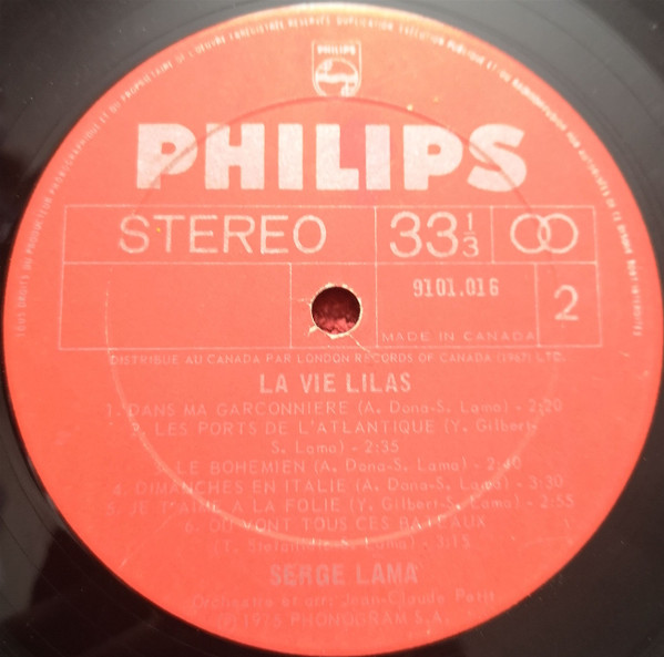 Serge Lama - La Vie Lilas | Philips (9101.016) - 3